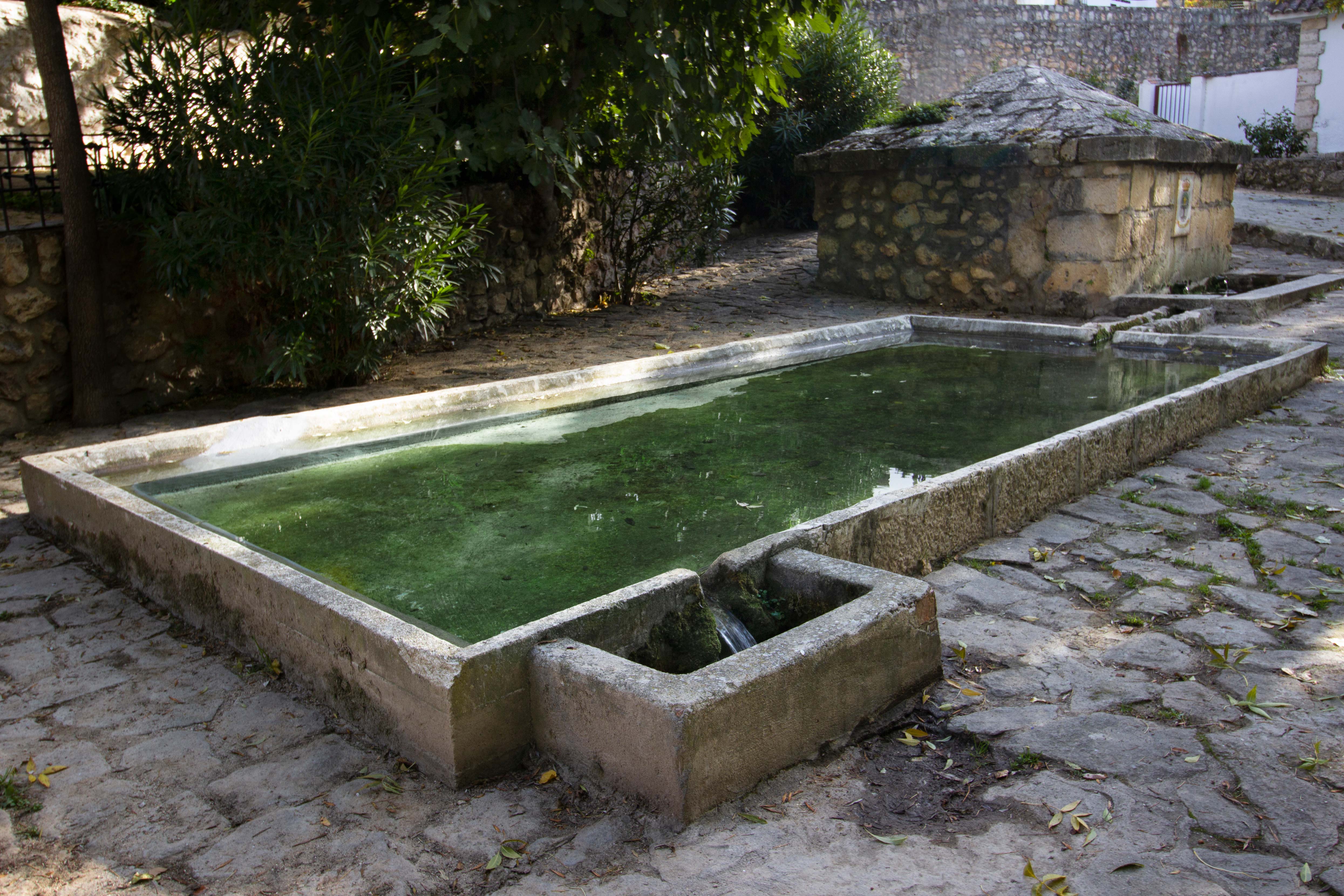 View of the Fuente del Suso, one of the many fountains that make up the Route of the Fountains in Olmeda de las Fuentes.
