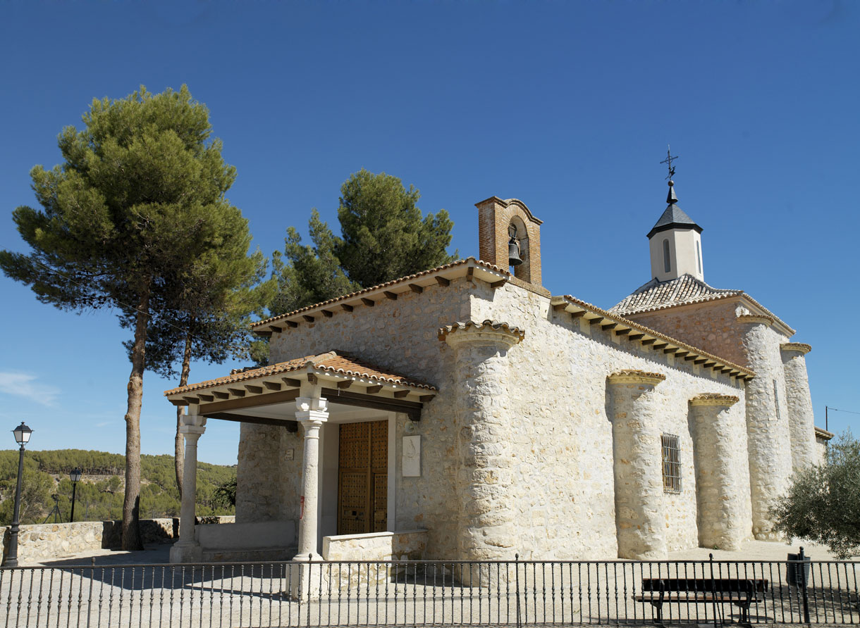 View of the Hermitage of La Oliva, one of the town’s most emblematic buildings, as it houses the patron saint of the municipality.