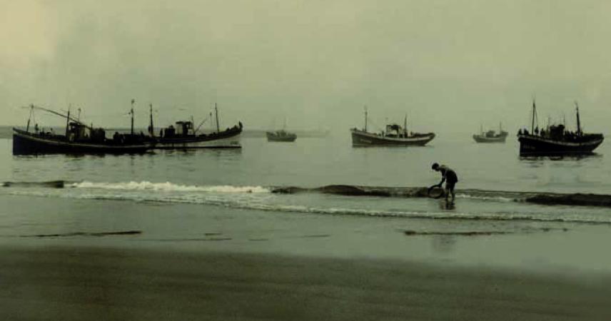 Imagen antigua de la playa