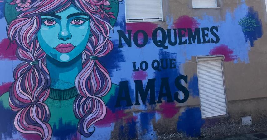 Mural de una mujer