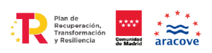Logo plan de recuperación, transformación y resiliencia comunidad de Madrid y Aracove 